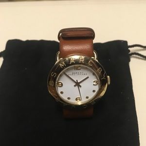 Marc by Marc Jacobs brown leather watch